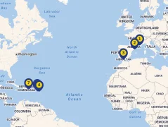 Mapa plavby